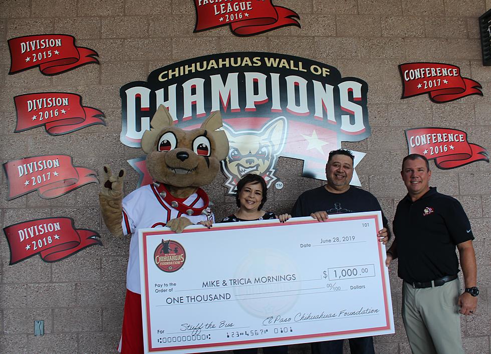 El Paso Chihuahuas Donate $1,000 To Mike And Tricia&#8217;s Stuff The Bus School Supply Drive