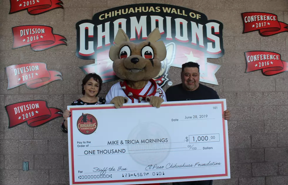 El Paso Chihuahuas Donate $1,000 To Mike And Tricia’s Stuff The Bus School Supply Drive