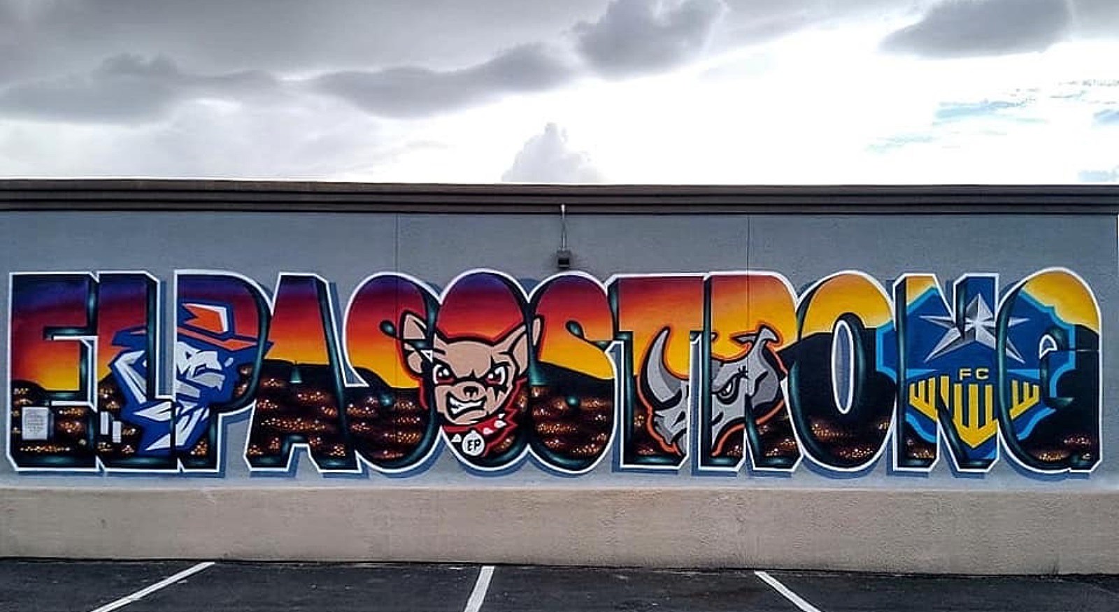 New El Paso Strong Mural Unveiled Featuring El Paso Mascots