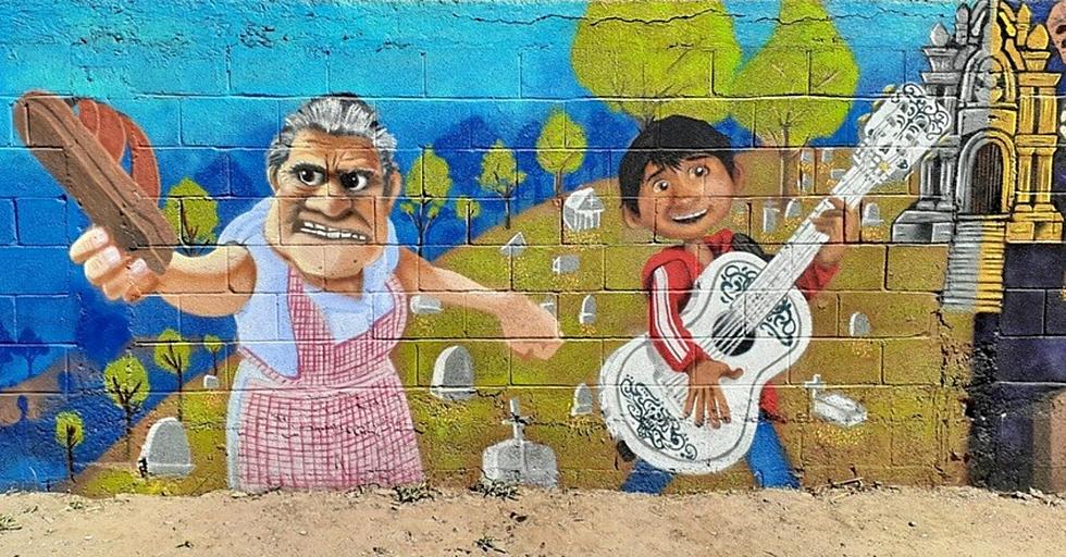 Local Artist Pays Homage To Abuelita’s Across The Borderland With A Coco-Inspired Mural