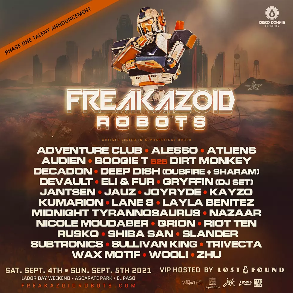 Freakazoid Robots Festival flyer