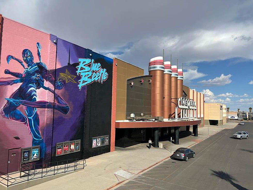 Local Muralist Creates Jaw-Dropping 50-Foot Blue Beetle Mural at Tinseltown