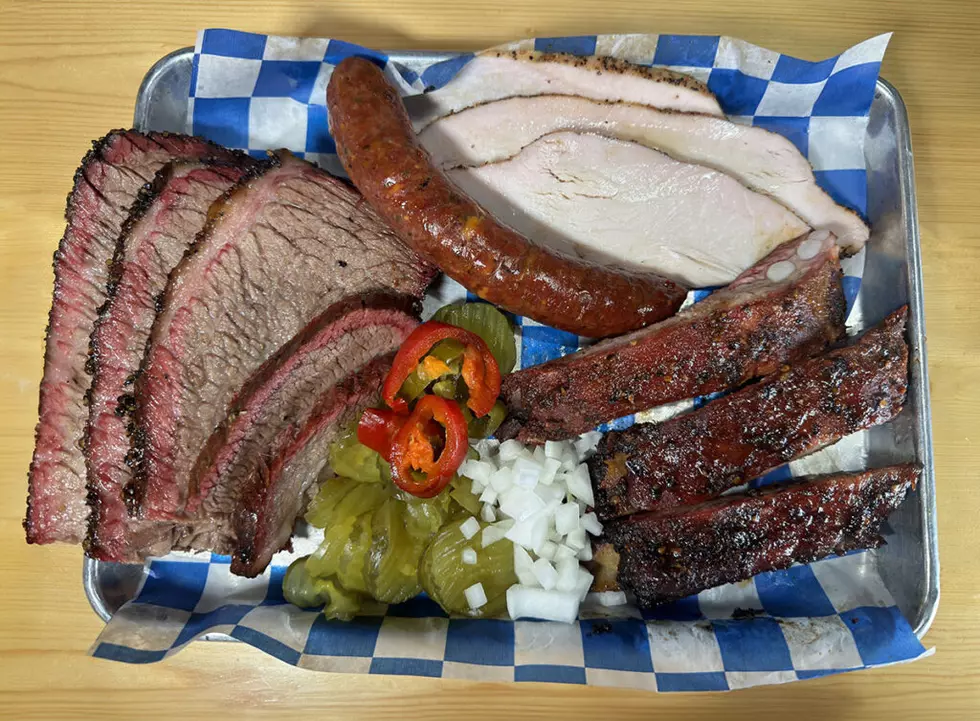 From left: Sliced Brisket (moist sliced then 2 lean sliced); Jalapeno Cheddar Sausage; Turkey; Pork Spare Ribs. Photo courtesy of business owner (Yelp)