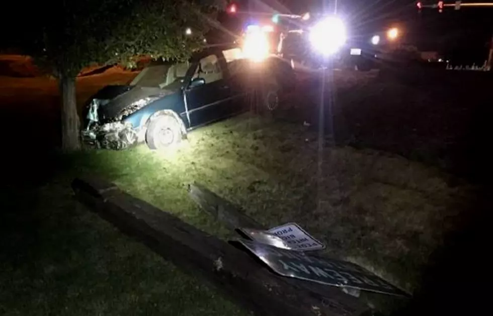 Crashed Green Honda Abandoned in KEPR-TV’s Front Yard