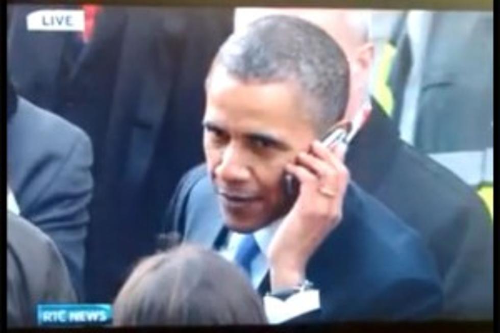 President Obama Grabs Cell Phone, Chats With Unsuspecting Person [VIDEO]