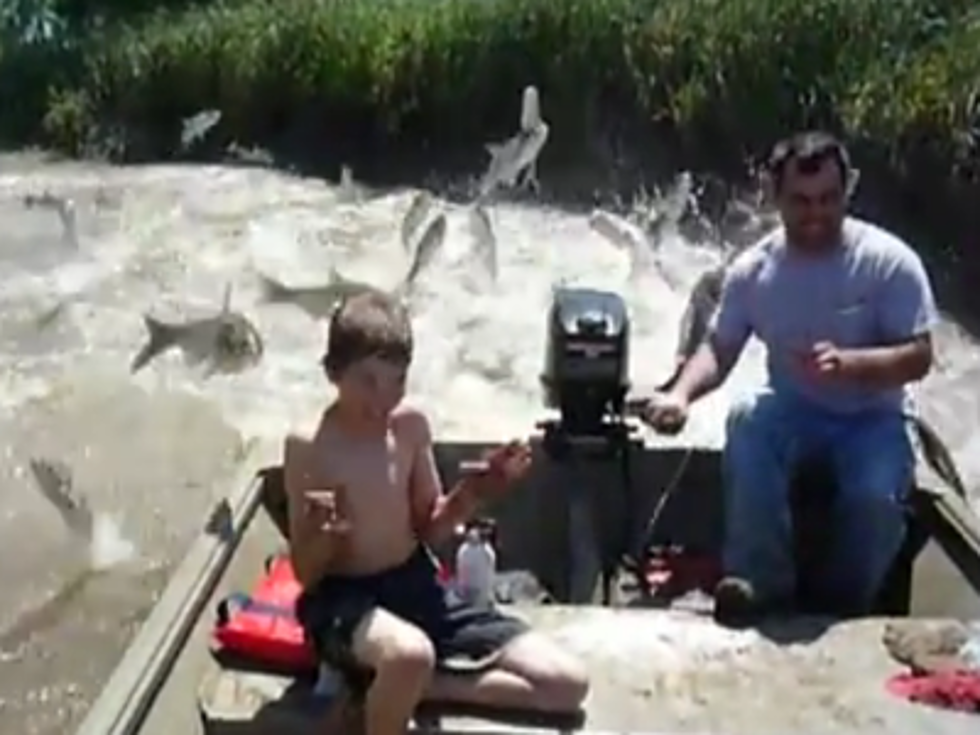 Jumping Asian Carp Make Fishing Way Easier [VIDEO]