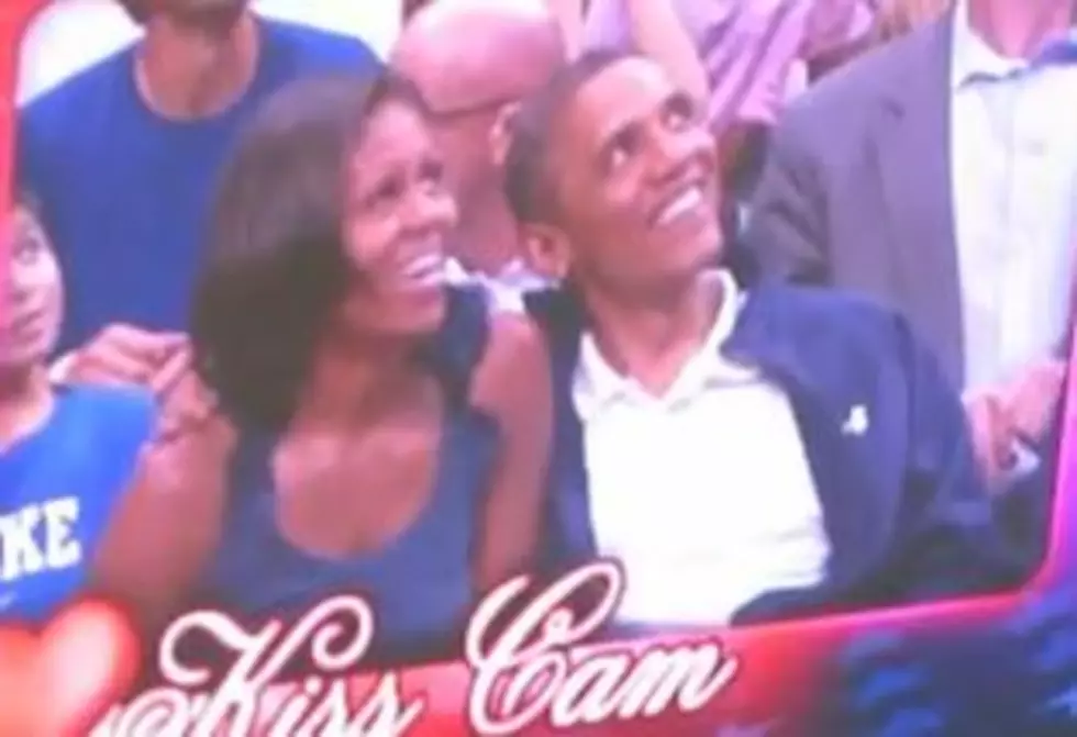 President Obama Makes the &#8216;Kiss Cam&#8217; [VIDEO]