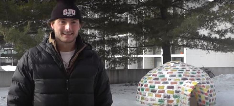 SJU Student Builds Igloo Using Pinterest Design [LISTEN/WATCH]