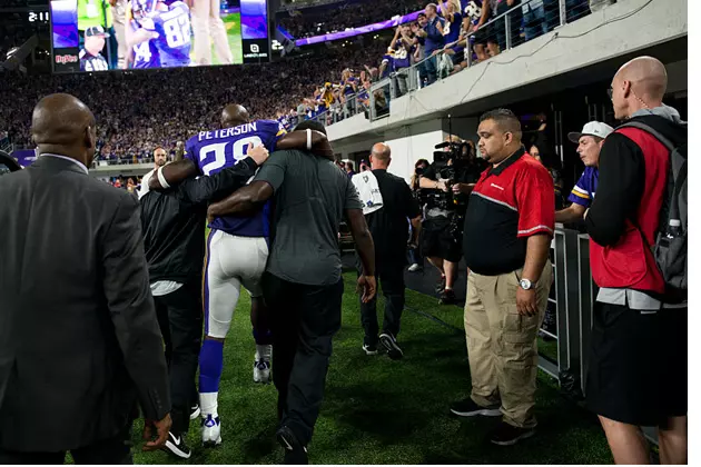 Was It Odd to You How They Carried Peterson Out of the Game Last Night? [VIDEO]