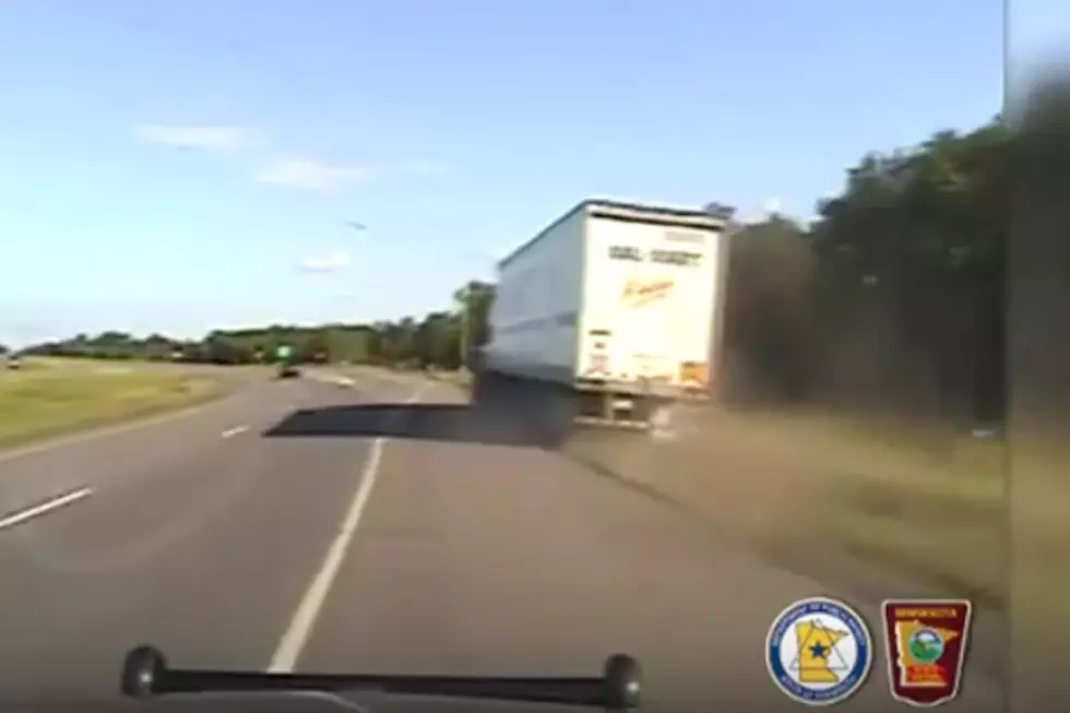 MN State Patrol Dashcam &#8211; Walmart Truck Driver Falls Out Of Truck [WATCH]