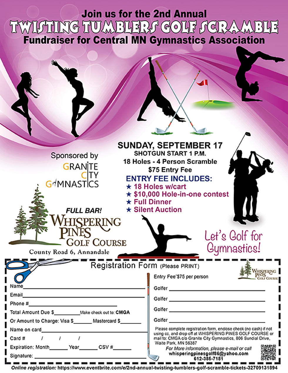 Golf for the Central Minnesota Gymnastics Association on Sept. 17th!