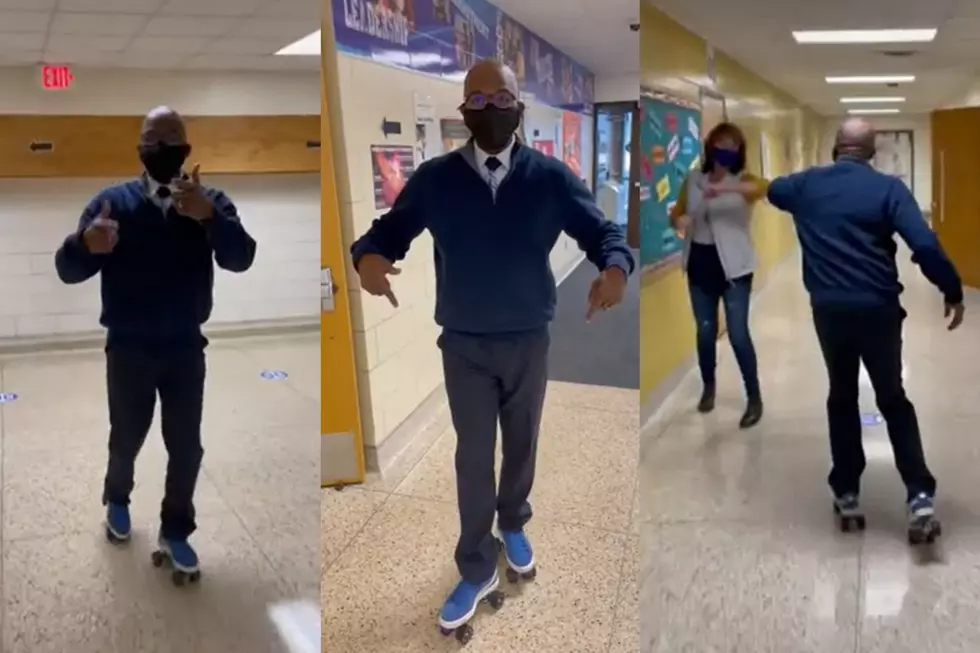 Waite Park Principal Greets Students Every Morning on Roller Skates