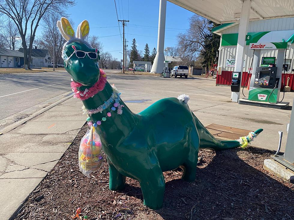 Who Needs an Easter Bunny? Grey Eagle Has an Easter Dinosaur