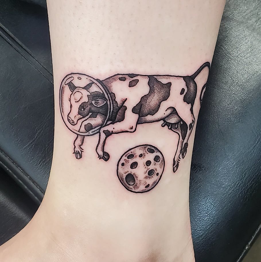 Top 51 cow jumping over the moon tattoo latest  incdgdbentre