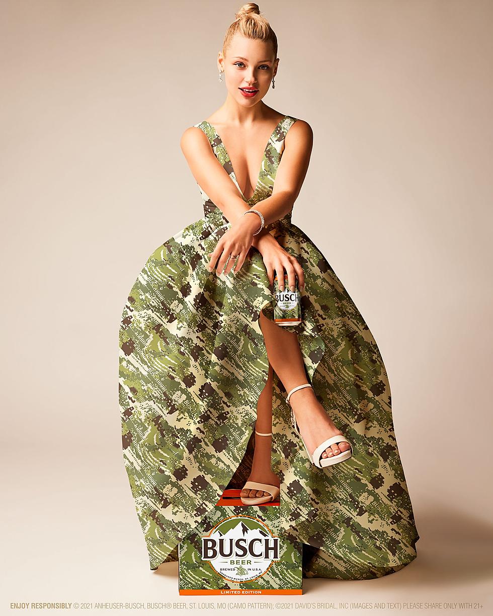 Busch Light Teamed Up with David&#8217;s Bridal for a Camo Beer Can Wedding Dress