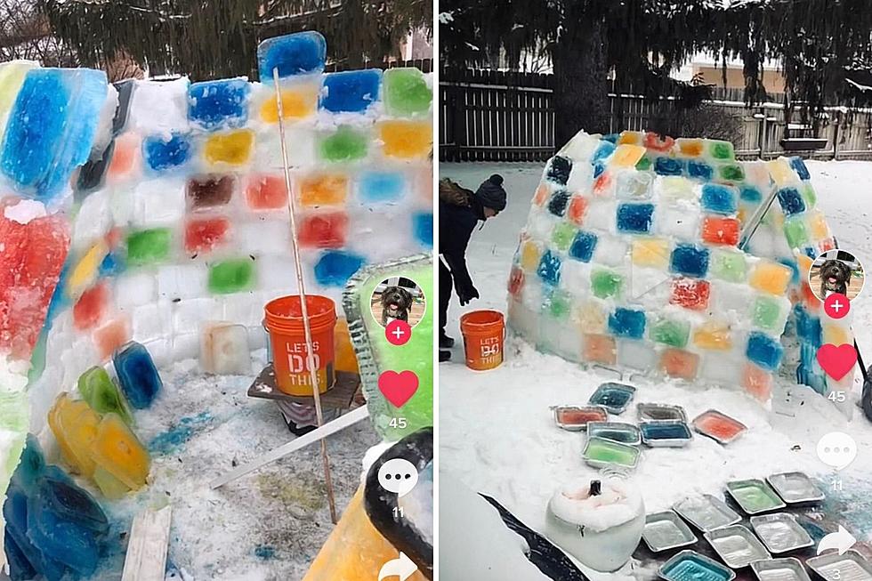 Elk River Mom Builds Awesome Rainbow Igloo in Her Yard
