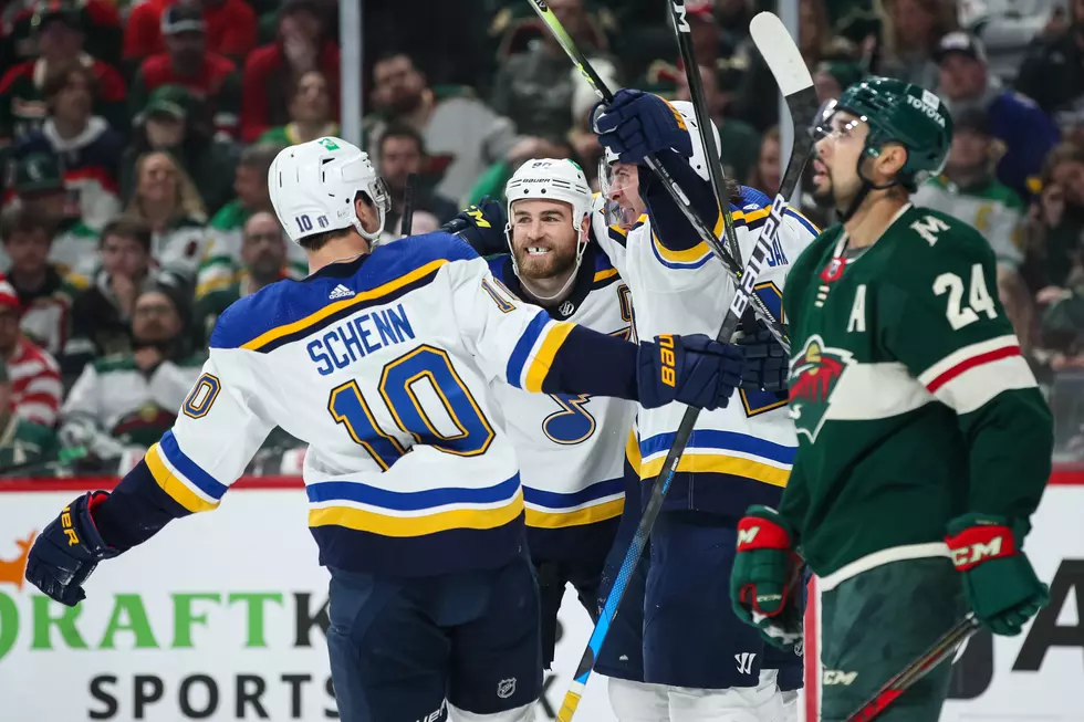 Perron’s Hat Trick Helps Blues Beat Wild 4-0, Seize Home Ice