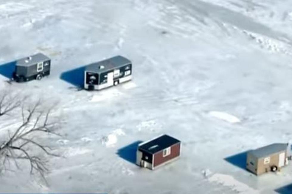 Amazing! Photos Of Ice House Being Pulled Up From MN Lake