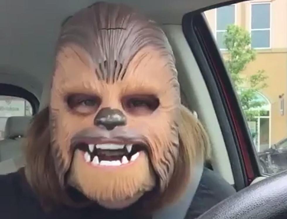 Great Video Selfie with Woman in Chewbacca Mask