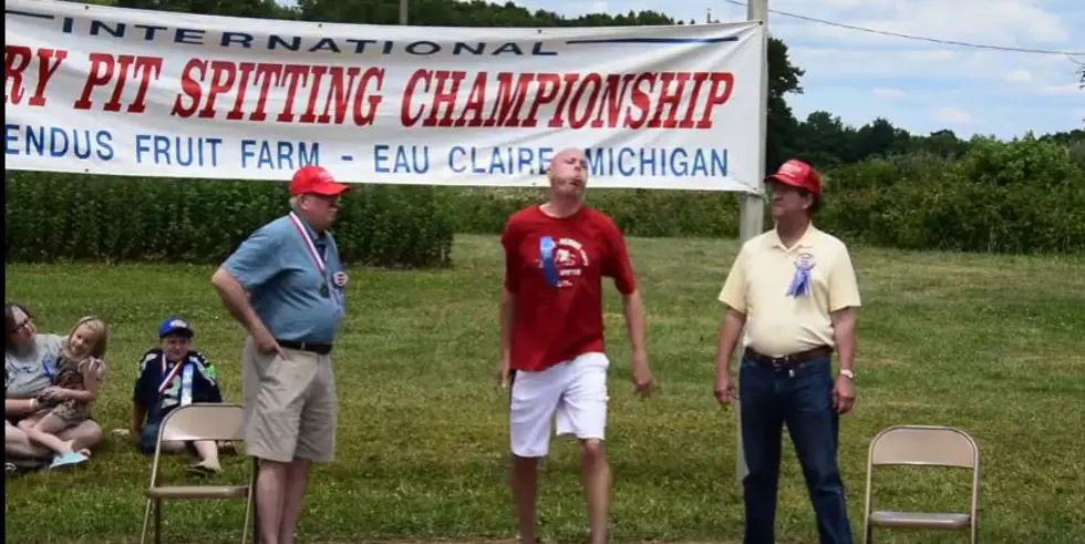 Krause Spits Ahead For The Win, Again, at Annual Cherry Pit Spit in Eau Clare