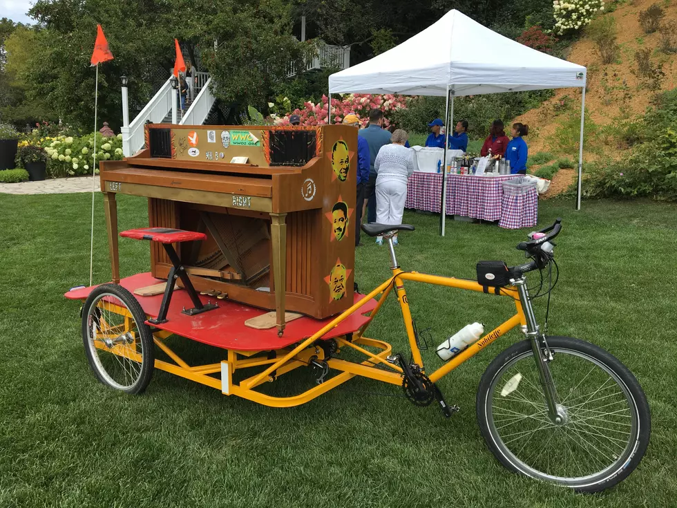 Flint’s Mr. B Pedals a Piano-Bike to Mackinac for Kids