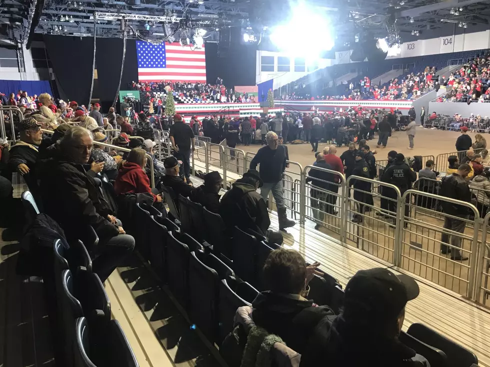Inside Kellogg Arena 3 hours before Trump rally (Brandon James TSM)