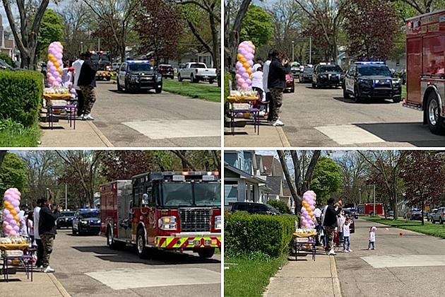 Kalamazoo Public Safety Has Parade For 6-Year-Old Who Beat Cancer