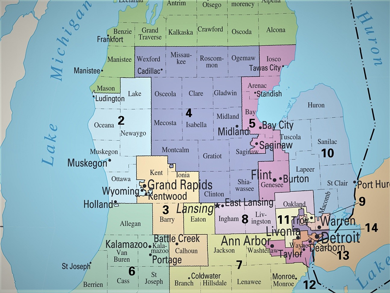 Here Are Michigan’s New State And Congressional District Maps