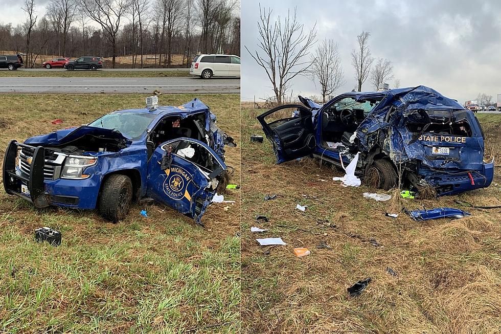 MSP Trooper Injured after Patrol Vehicle Struck By Semi on I-94