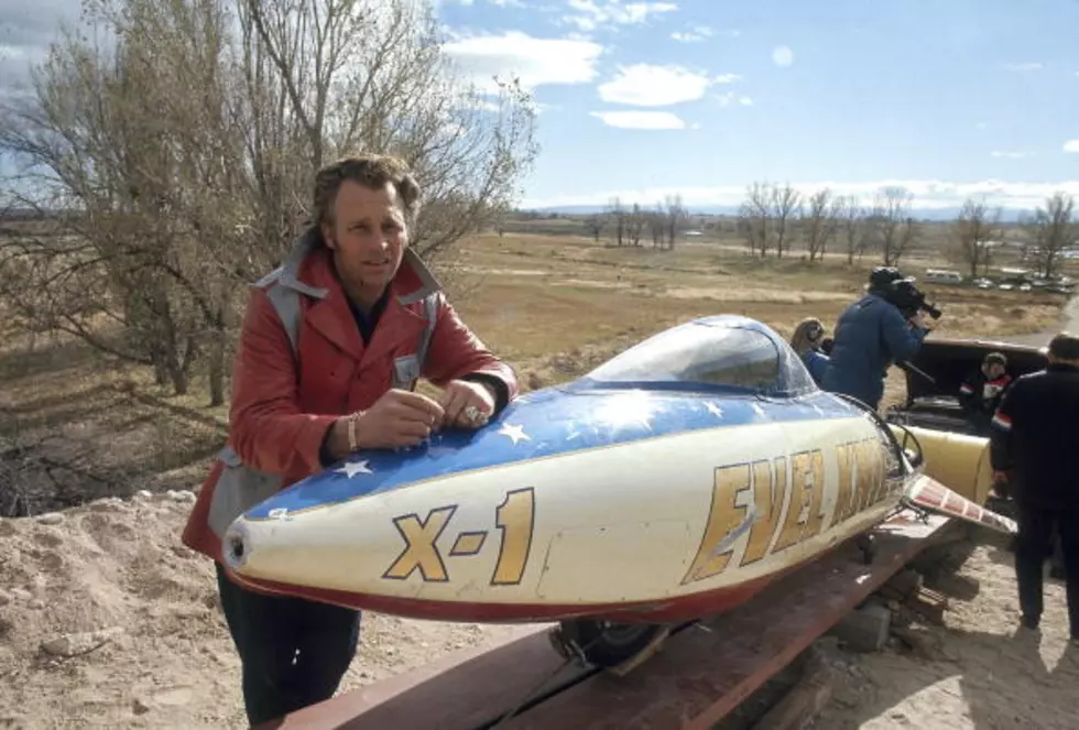 Evil Knievel Fan Attempts To Jump Snake River Canyon