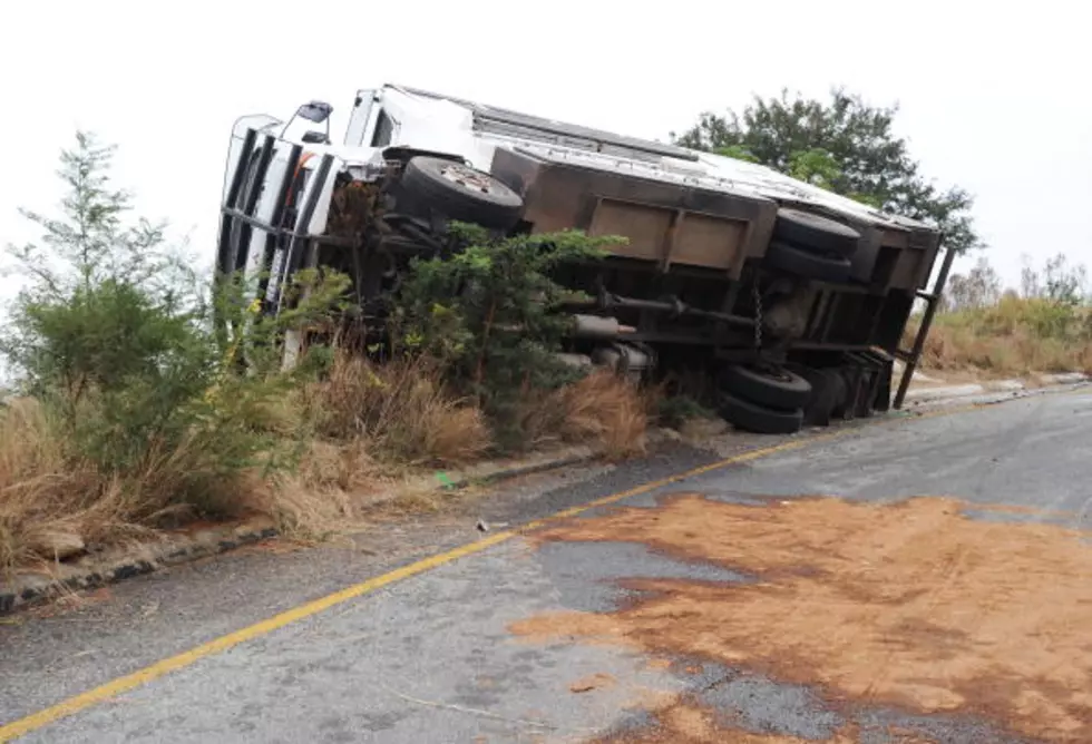 Overturned Truck in Eagle On Highway 44