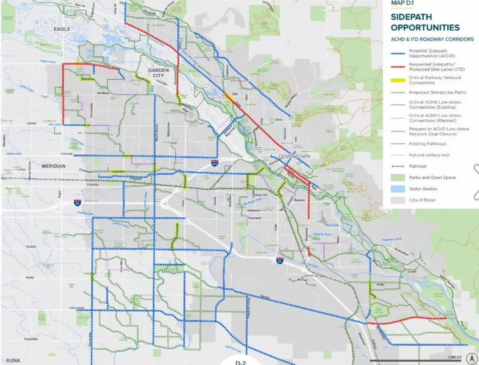 Proposed Pathway Master Plan map, City of Boise