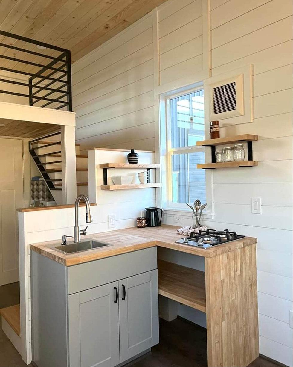 This Tiny House Has a Lovely Aesthetic With a Fully Working Kitchen and  Loft Area - autoevolution