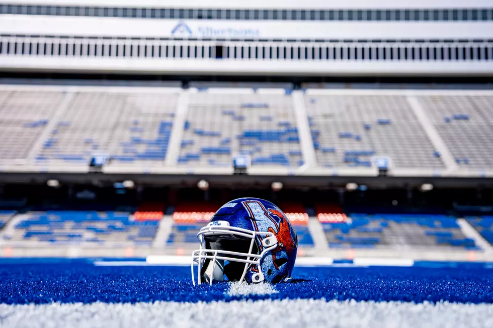 Boise State Marks 40 Years Of The Blue With Hand-painted Art Helmet