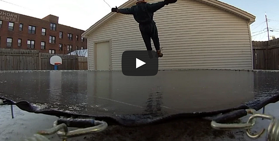 WATCH:  Frozen Trampoline Jump
