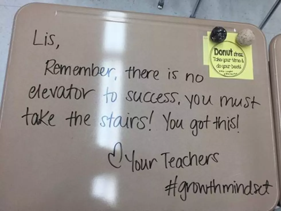 Teacher Writes Messages On Desks To Inspire Students