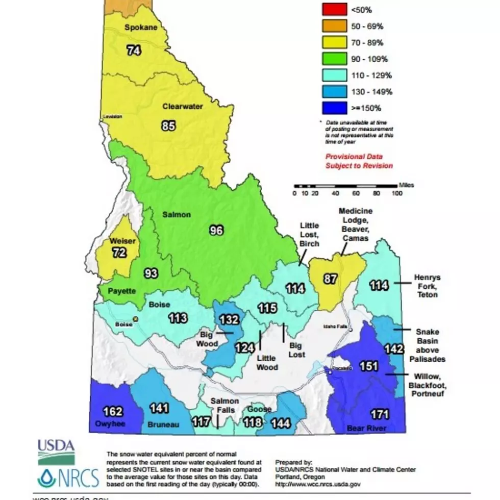 Idaho Snow Pack Comparison 