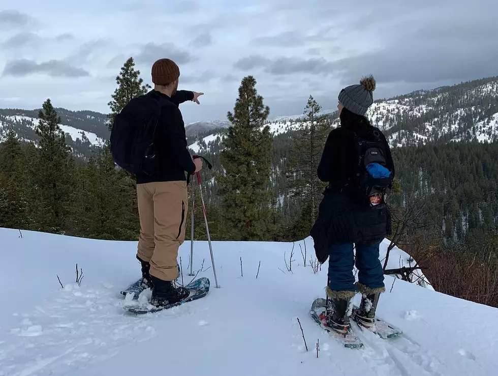 Idaho Snowshoeing Up Stack Rock Trail