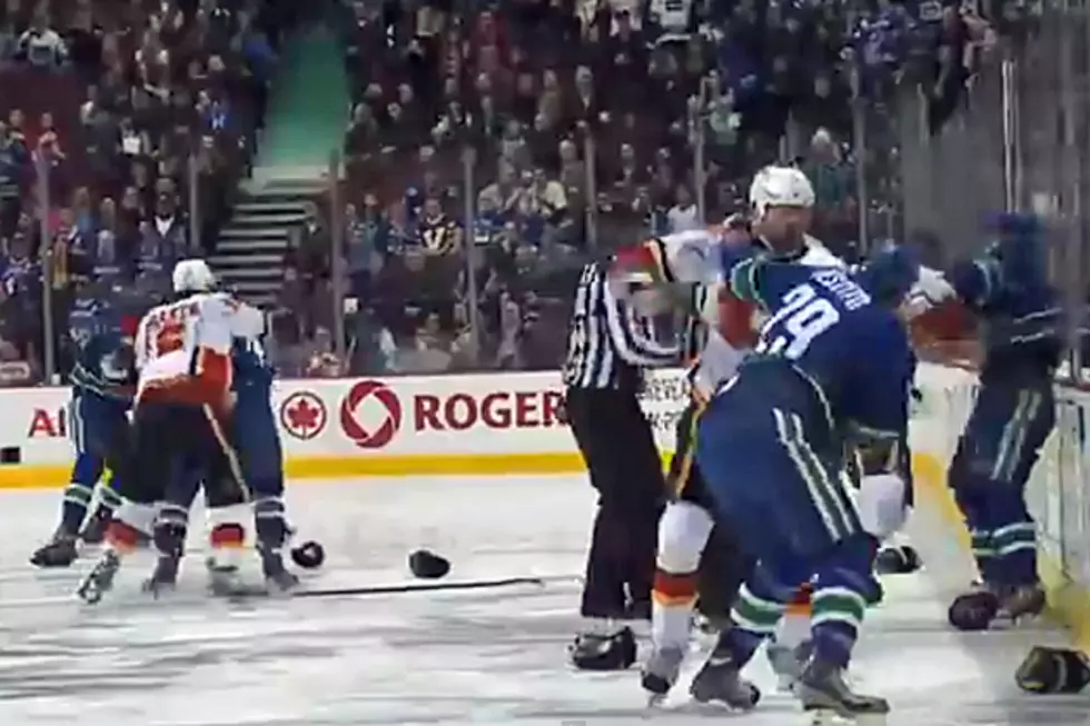 Canucks & Flames Brawl During Last Night’s Game [Watch]