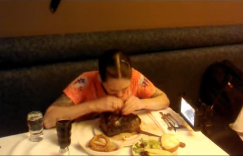 Woman Eats Three 72-Ounce Steaks in 20 Minutes [VIDEO]