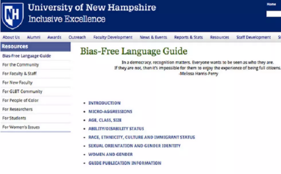 The University of New Hampshire Released a &#8220;Bias-Free Language Guide&#8221;