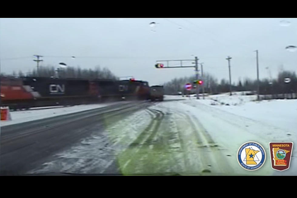 State Patrol Dash Cam of Train Striking Semi in Northern Minnesota [VIDEO]