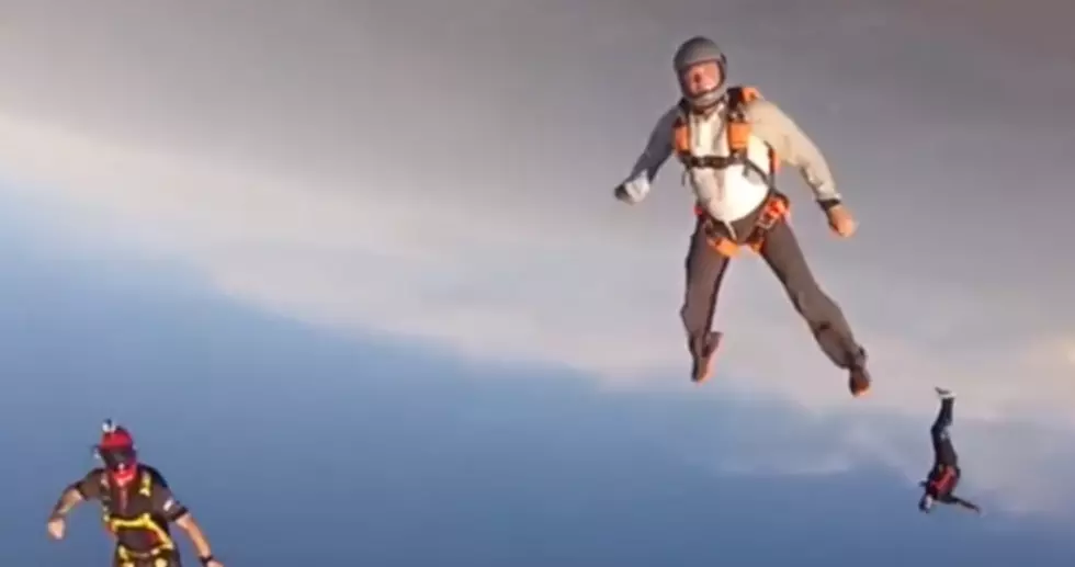 Skydiver Knocked Out Mid Air, Saved By Friend  (Great Video)