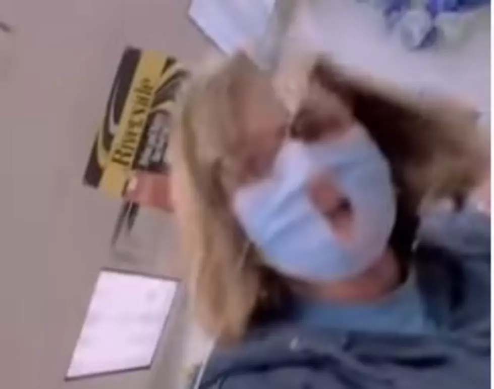 Woman Cuts Hole In Her Mask to Breathe Easier (video)
