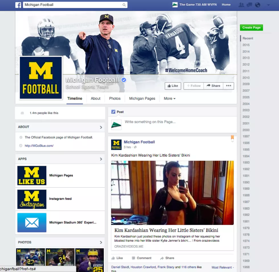 Michigan Football, Basketball Facebook Pages Hacked With Racy Content