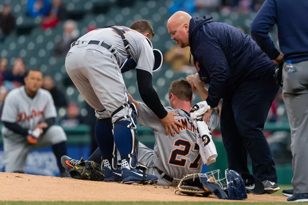 Zimmermann Leaves Start Early After Being Hit By Comebacker