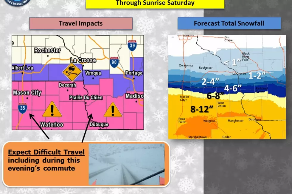A Foot of Snow is now Forecast for Parts of North Iowa