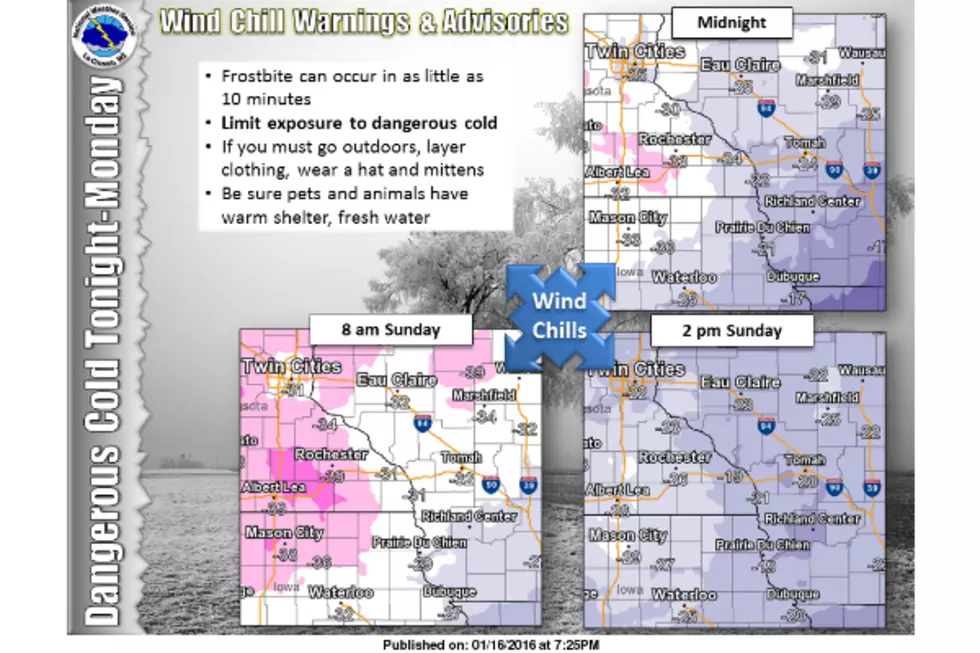 Wind Chill Warning Until Sunday Afternoon