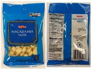 Hy-Vee, Target Recalling Macadamia Nuts