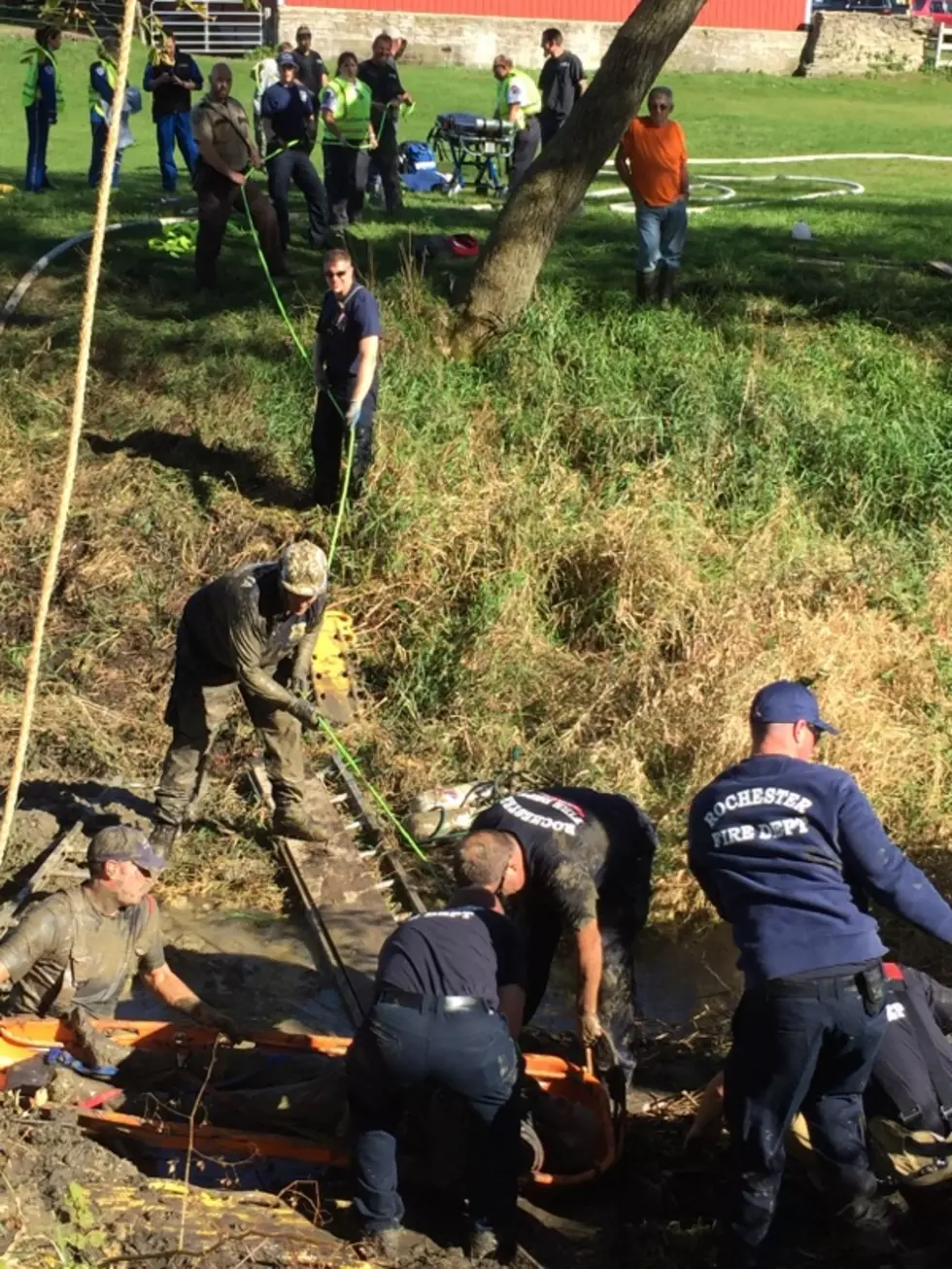Man Rescued After Hours Trapped in Creek Bed